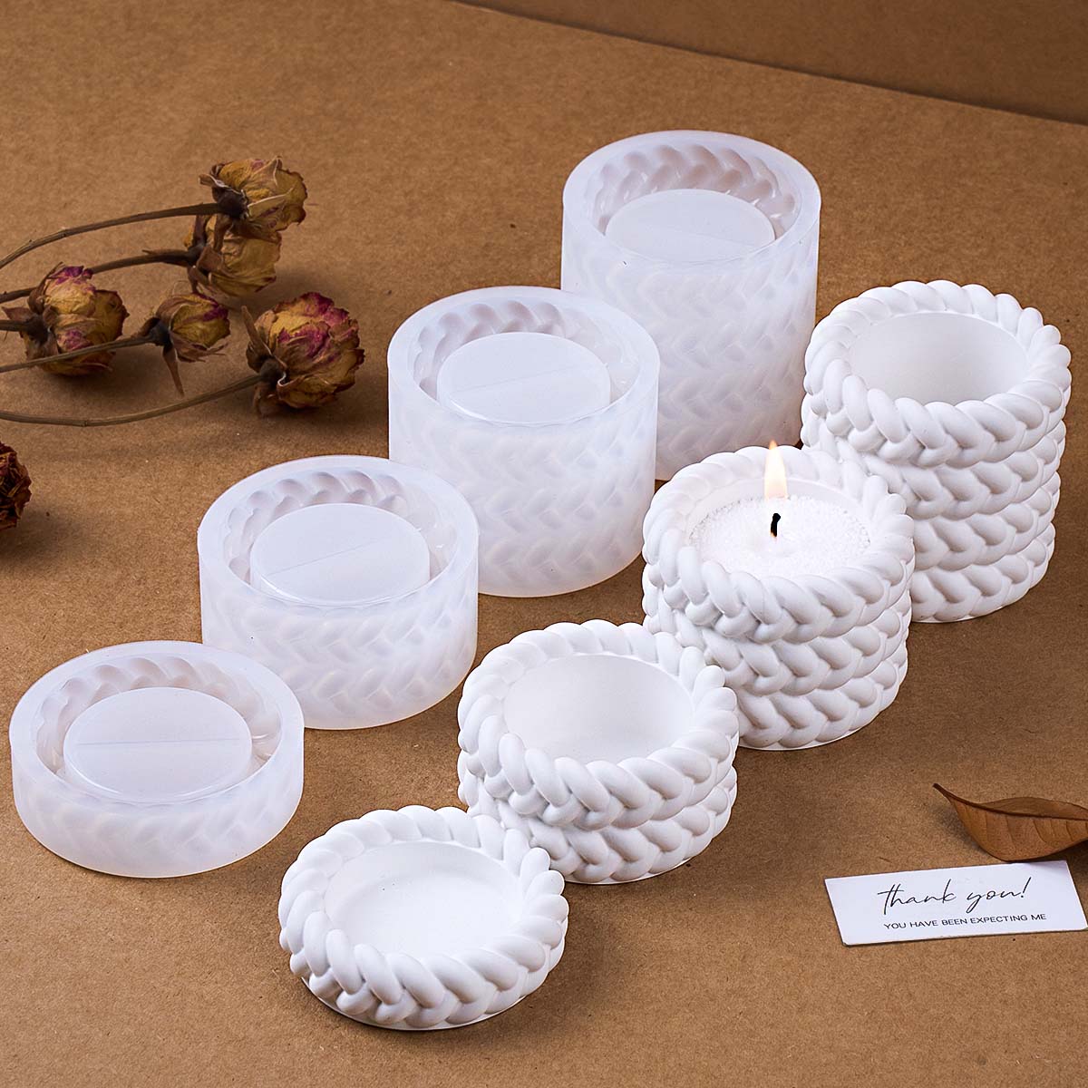 Candle Making Jug - 1/2/3/4 Floors Hemp Rope Candle Jar