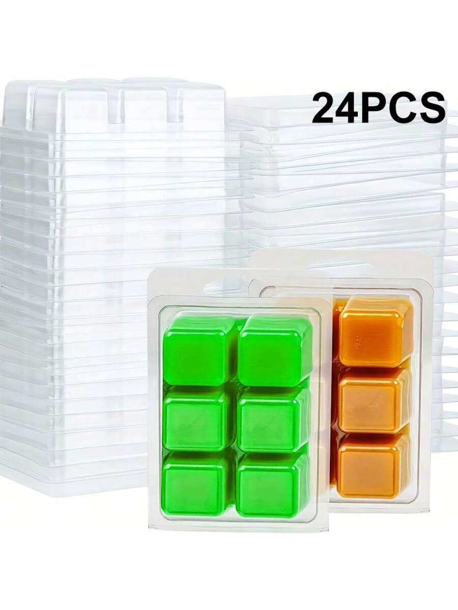 Candle Making Jug - 12/24 Pieces Rectangular 6-Hole Clear Plastic