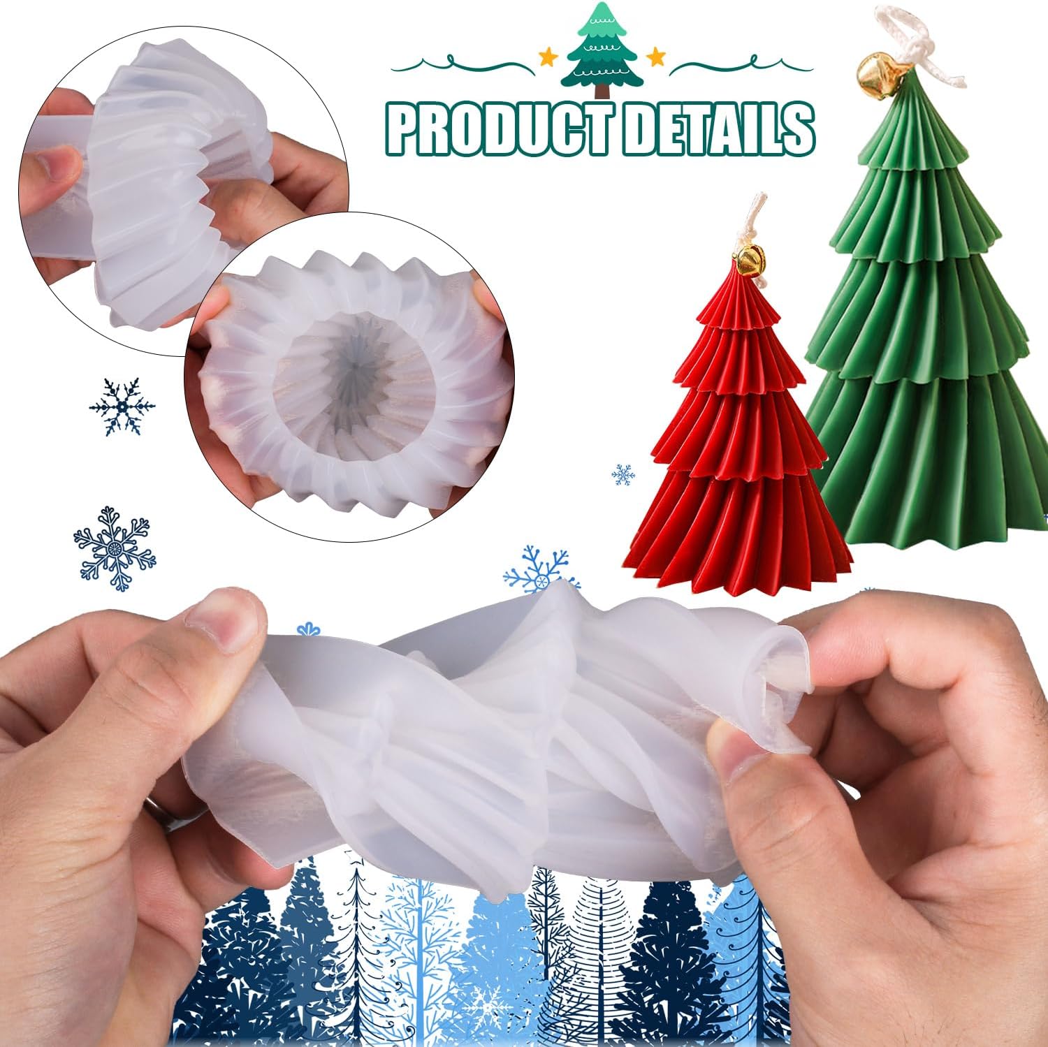 Christmas Tree Silicone Candle - огляд і ціна Candle Making Kit Xmas