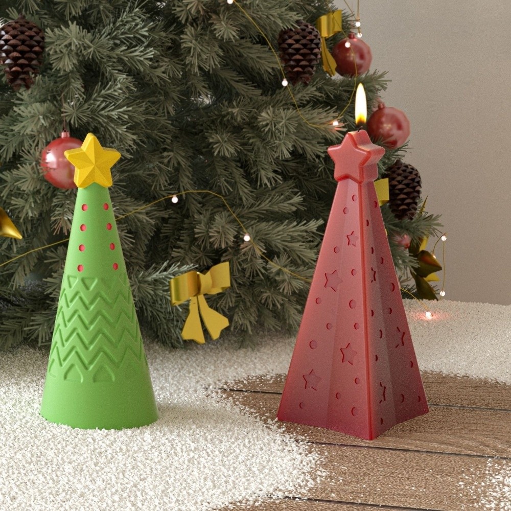 Silicone Christmas Cone Candle - огляд і ціна Candle Making Kit Xmas