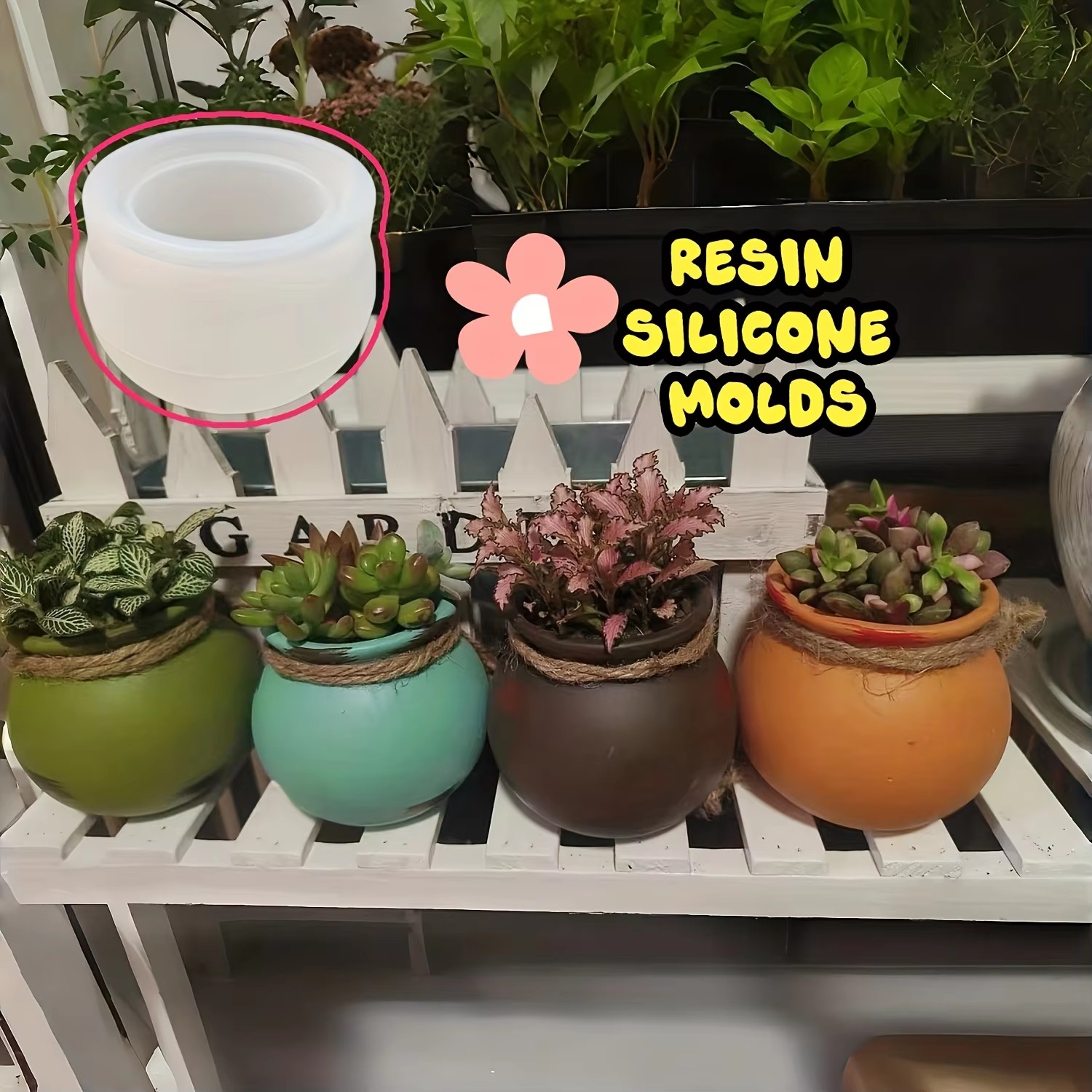 Silicone Flower Pot Molds, Res - огляд і ціна Candle Making Pot