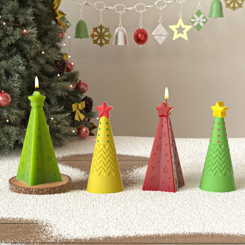 Silicone Christmas Cone Candle - огляд і ціна Candle Making Kit Xmas