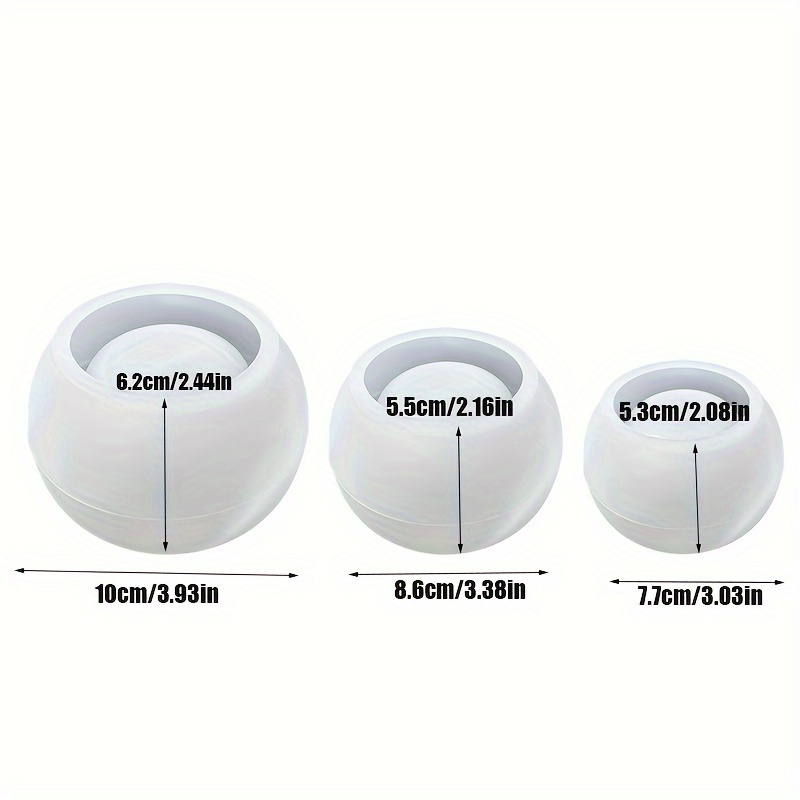 3pcs-Round Flower Pot Silicone - огляд і ціна Candle Making Jug