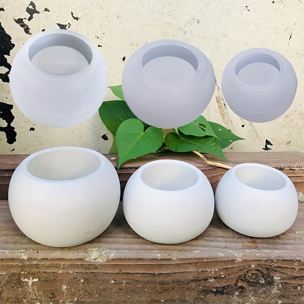 3pcs-Round Flower Pot Silicone - огляд і ціна Candle Making Jug
